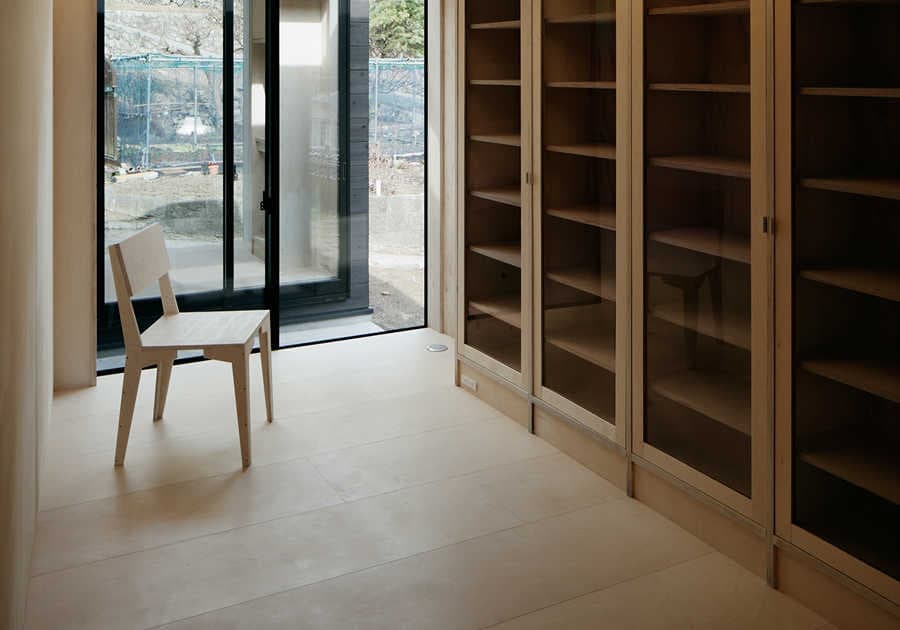 庭に面したオーディオルーム