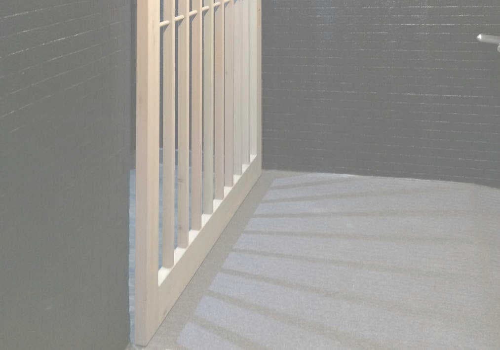 杉格子引戸の影